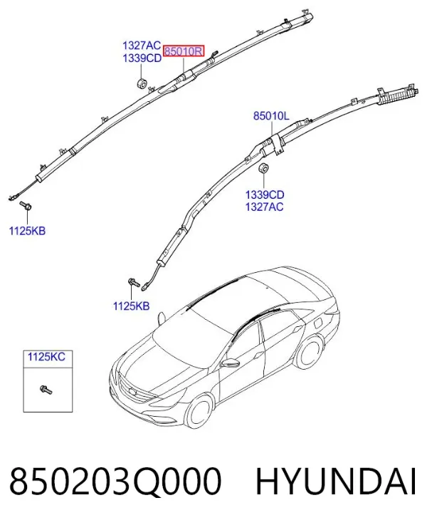 Подушка безпеки, збоку, права, AIRBAG 850203Q000 Hyundai/Kia