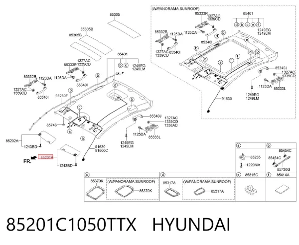Сонцезахисний козирок 85201C1050TTX Hyundai/Kia