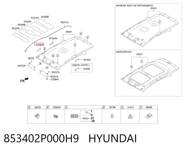  853402P000H9 Hyundai/Kia