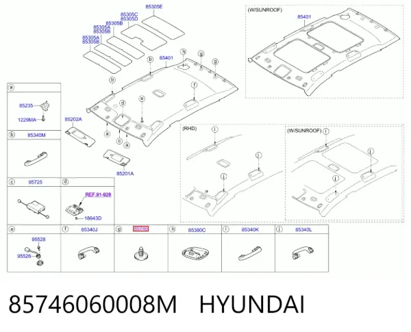 Пістон (кліп) кріплення бампера заднього 85746060008M Hyundai/Kia