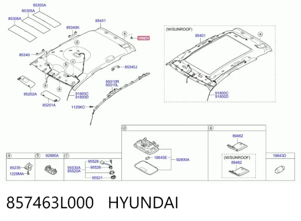 857463L000 Hyundai/Kia