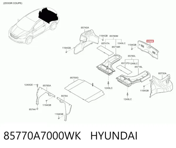  85770A7000WK Hyundai/Kia