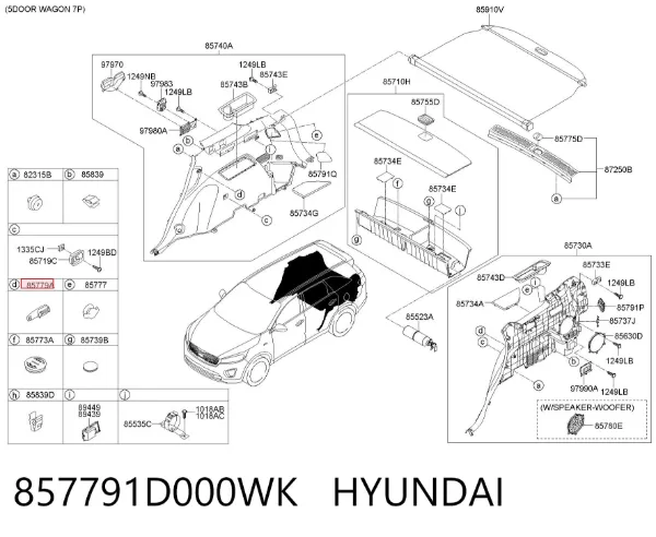  857791D000WK Hyundai/Kia