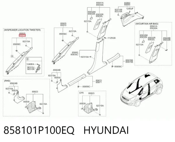  858101P100EQ Hyundai/Kia