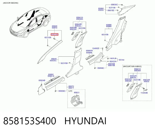  858153S400 Hyundai/Kia