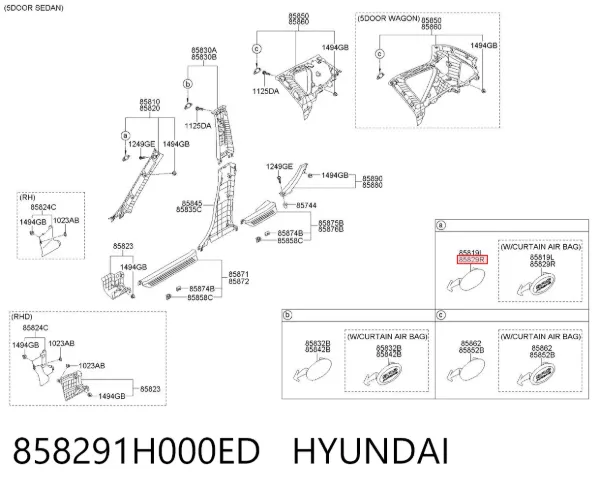 858291H000ED Hyundai/Kia
