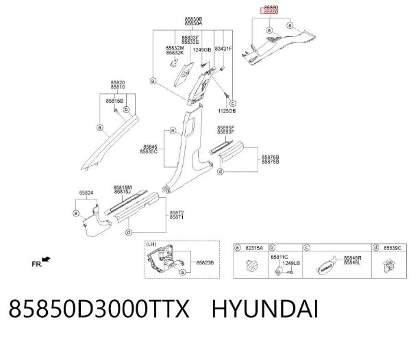  85850D3000TTX Hyundai/Kia