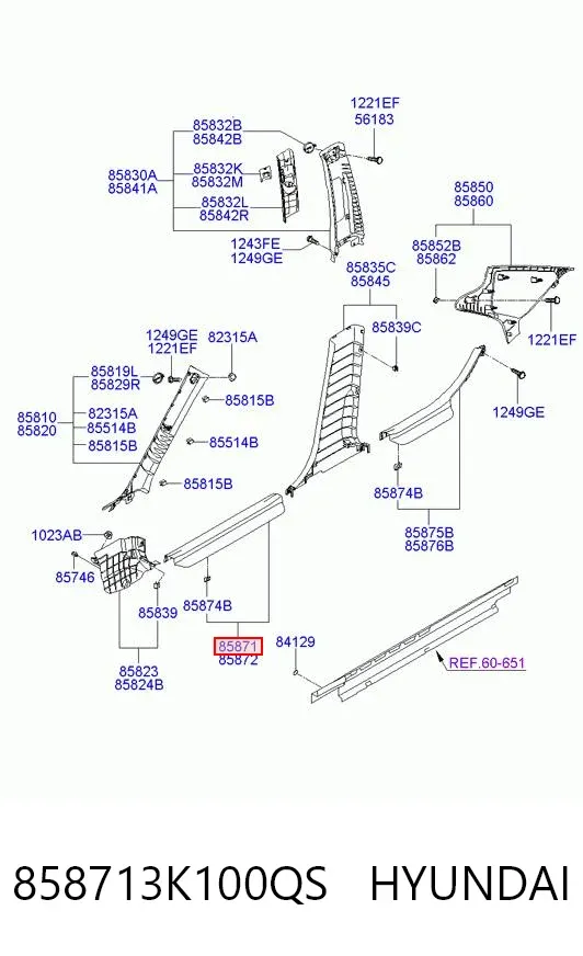  858713K100QS Hyundai/Kia