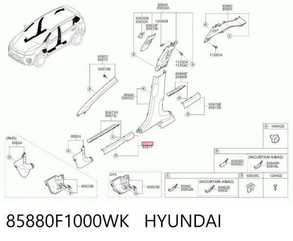  85880F1000WK Hyundai/Kia