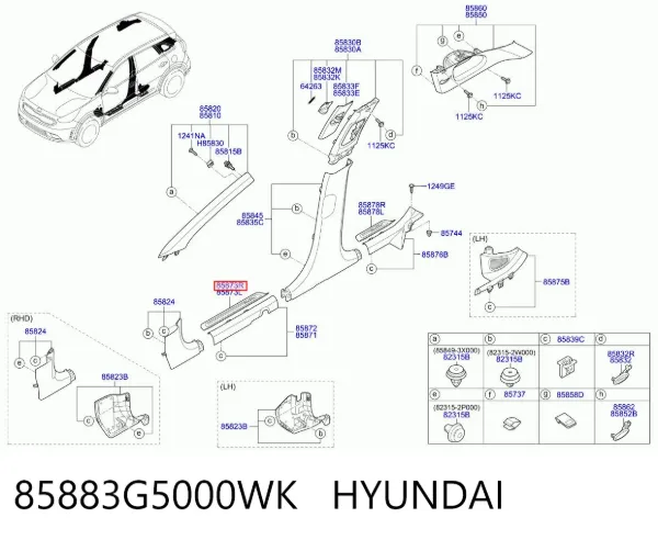  85883G5000WK Hyundai/Kia