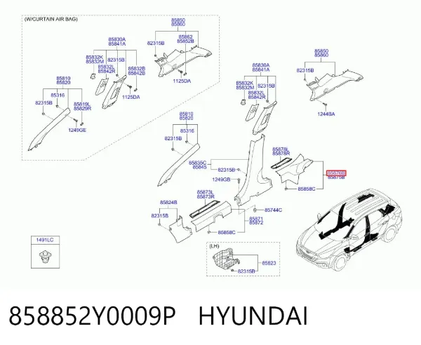  858852Y0009P Hyundai/Kia