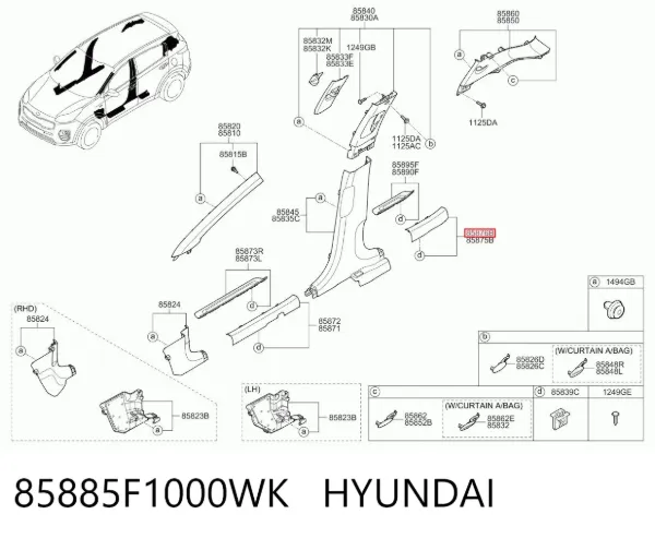  85885F1000WK Hyundai/Kia