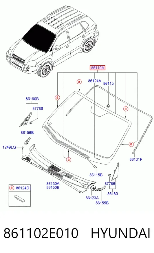 Лобове скло Hyundai Tucson I