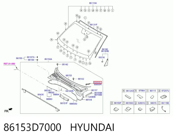  86153D7000 Hyundai/Kia
