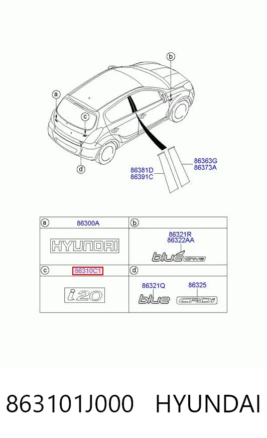  863101J000 Hyundai/Kia