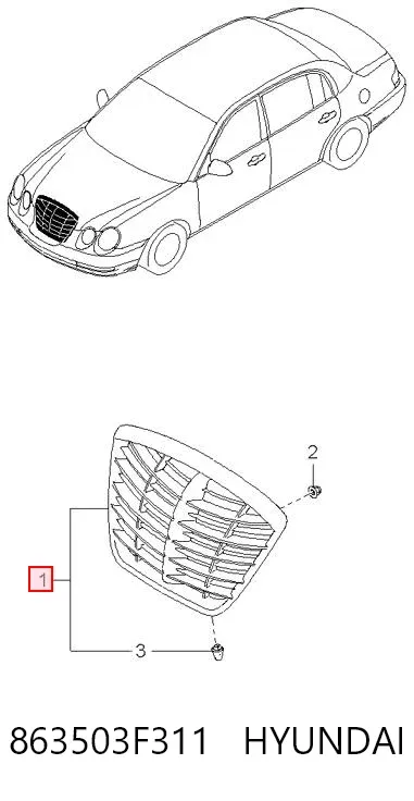 Решітка радіатора KIA Opirus GH