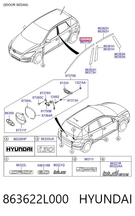  863622L000 Hyundai/Kia