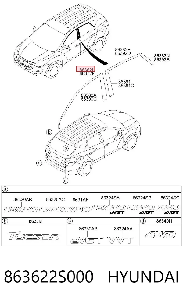  863622S000 Hyundai/Kia