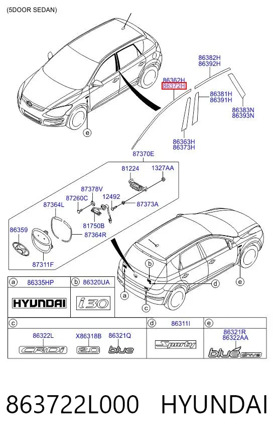  863722L000 Hyundai/Kia
