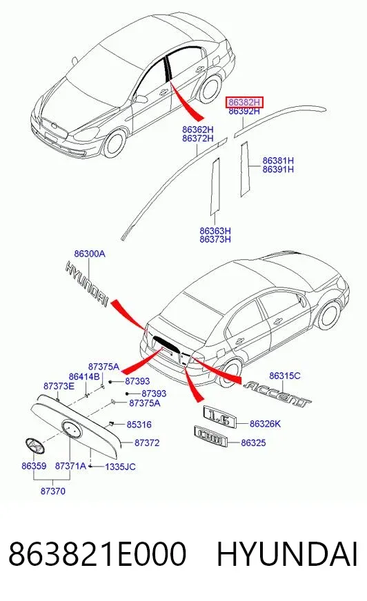  863821E000 Hyundai/Kia
