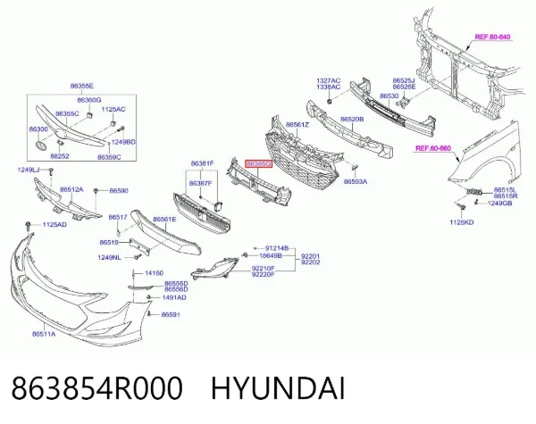  863854R000 Hyundai/Kia