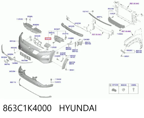 Порт зарядки 863C1K4000 Hyundai/Kia