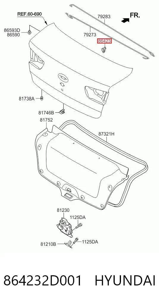  864232D001 Hyundai/Kia
