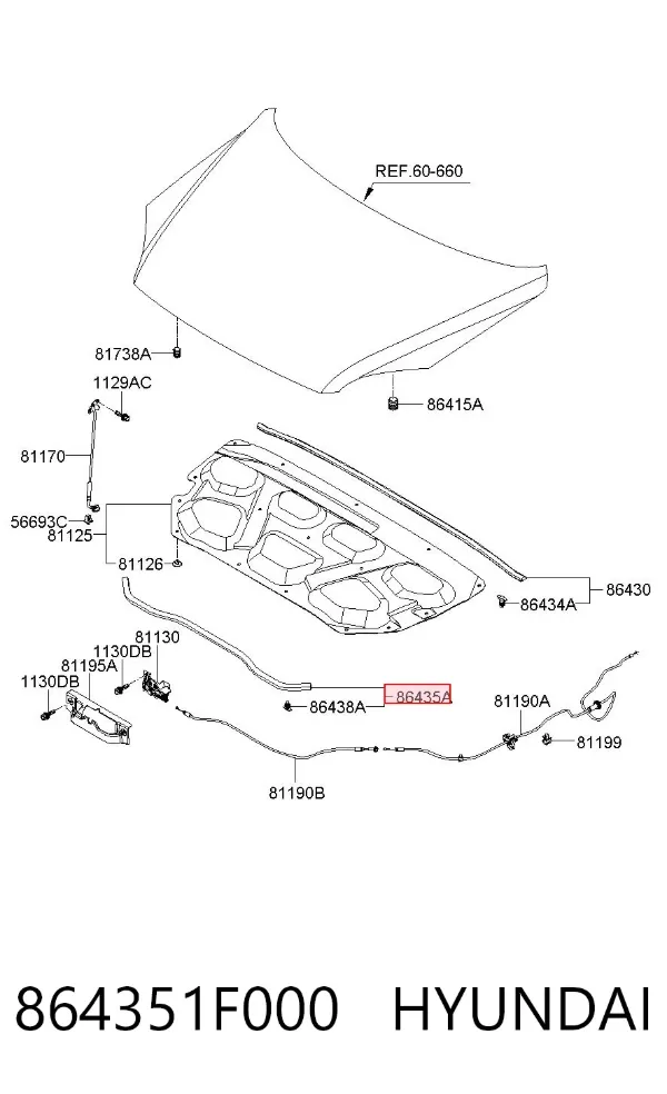  864351F000 Hyundai/Kia