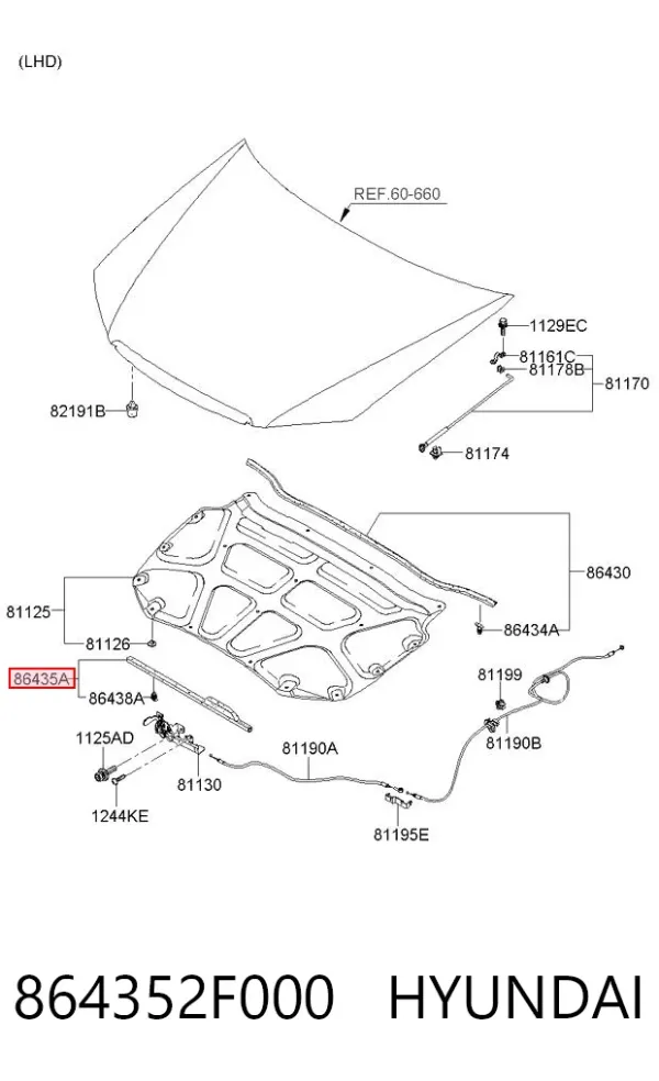 864352F000 Hyundai/Kia