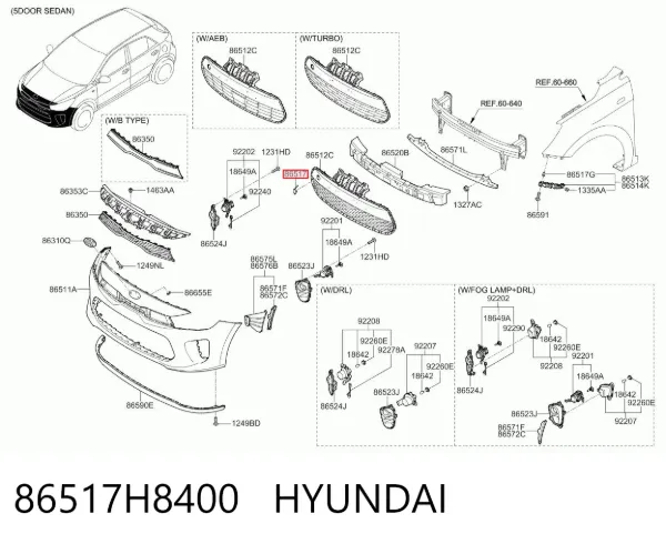  86517H8400 Hyundai/Kia