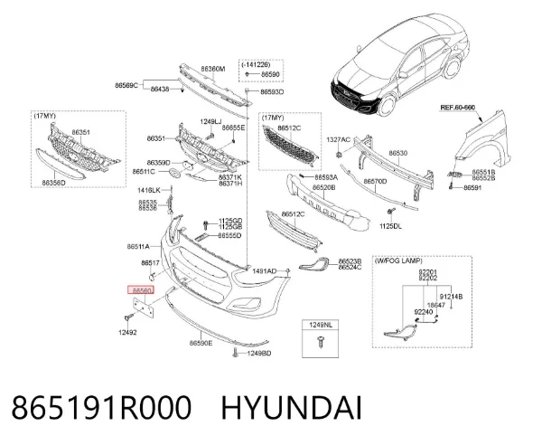  865191R000 Hyundai/Kia