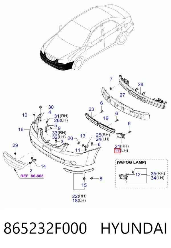  865232F000 Hyundai/Kia