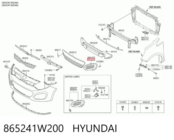  865241W200 Hyundai/Kia