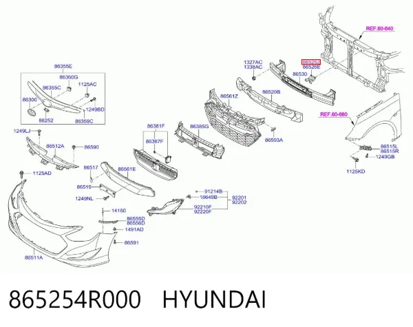  865254R000 Hyundai/Kia