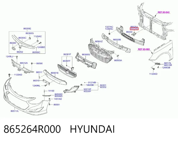  865264R000 Hyundai/Kia