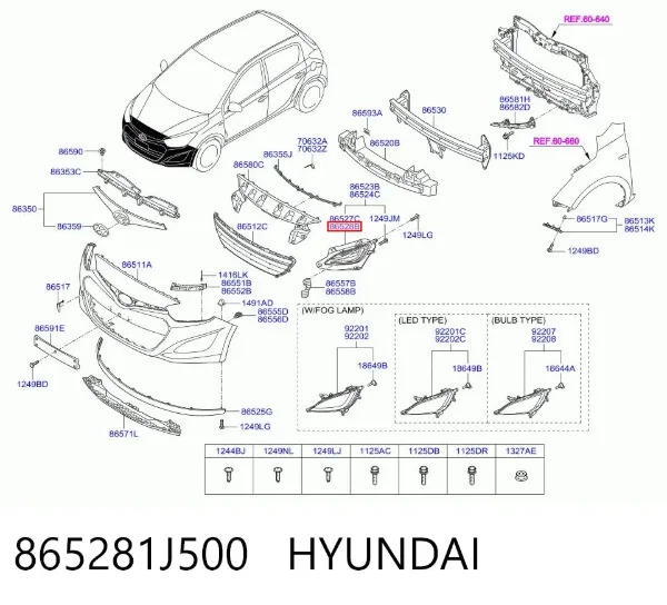  865281J500 Hyundai/Kia