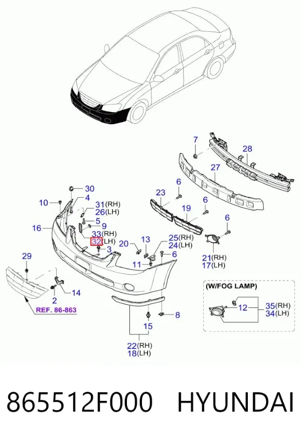  865512F000 Hyundai/Kia