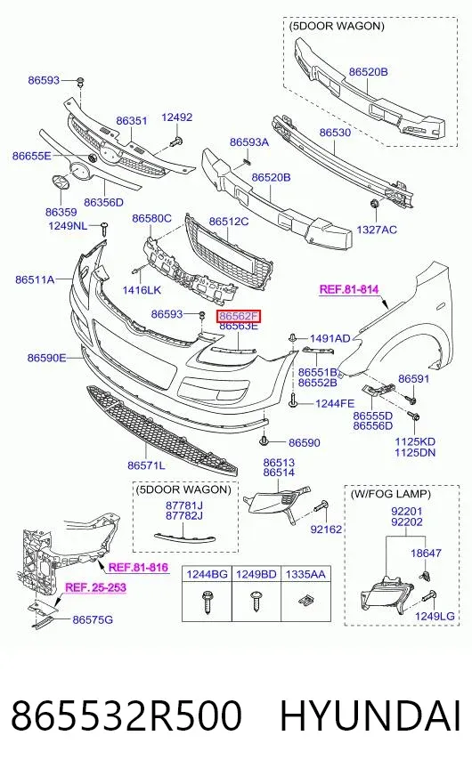 865532R500 Hyundai/Kia
