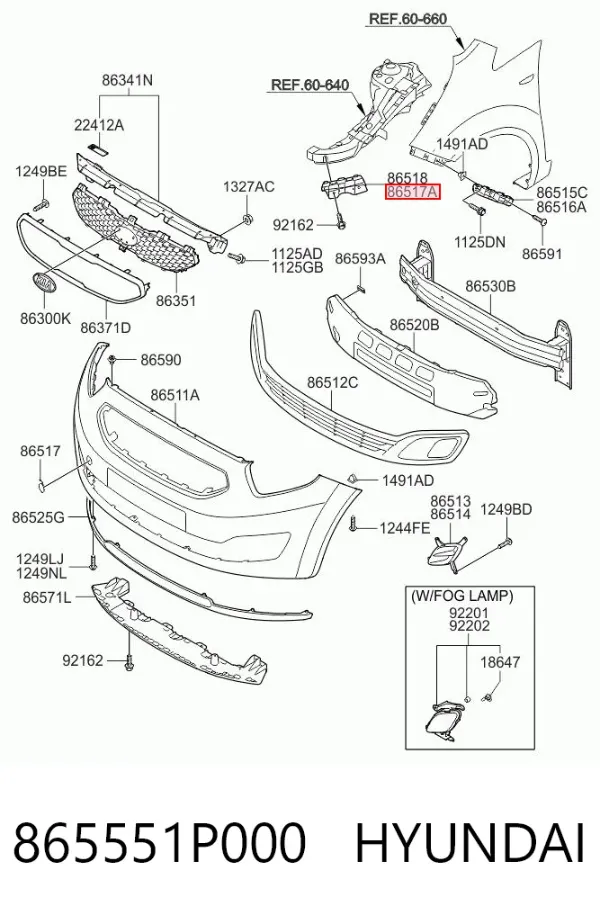  865551P000 Hyundai/Kia