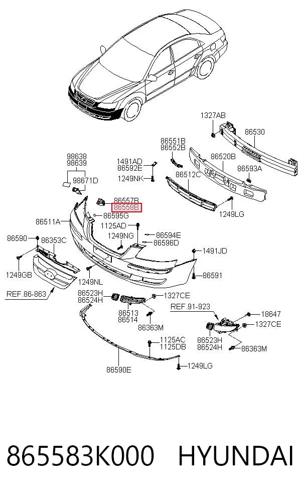  865583K000 Hyundai/Kia