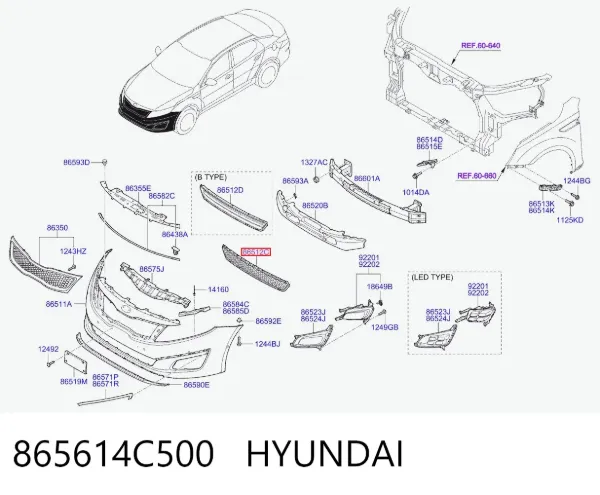  865614C500 Hyundai/Kia