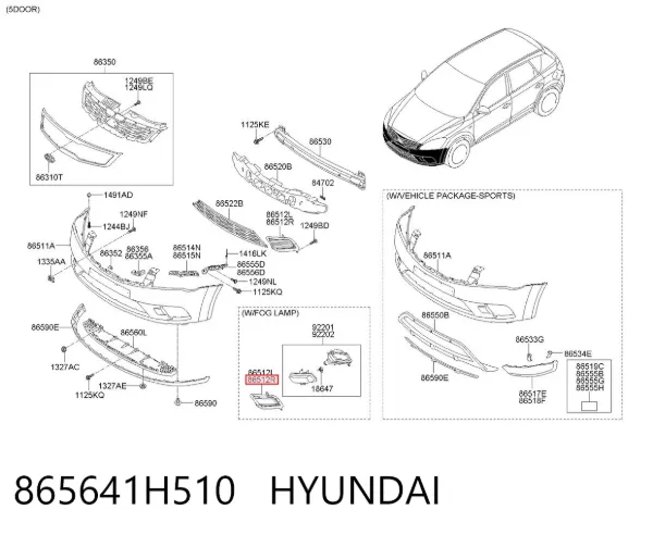  865641H510 Hyundai/Kia