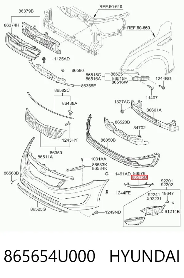  865654U000 Hyundai/Kia
