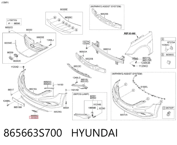  865663S700 Hyundai/Kia