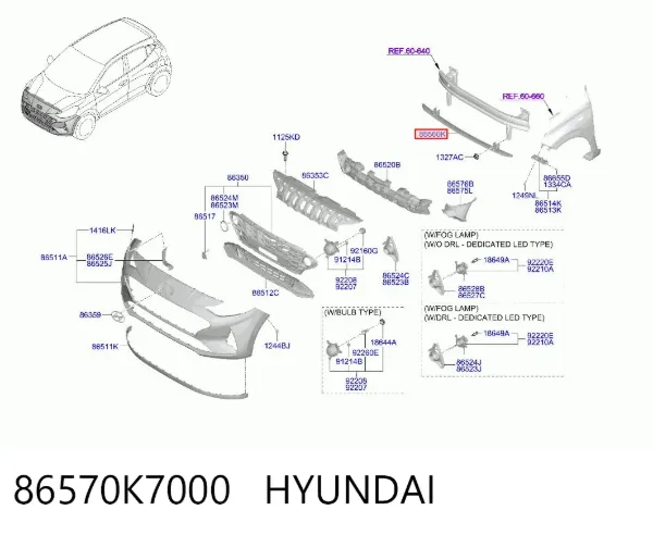  86570K7000 Hyundai/Kia
