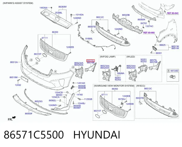  86571C5500 Hyundai/Kia