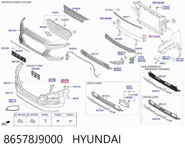  86578J9000 Hyundai/Kia