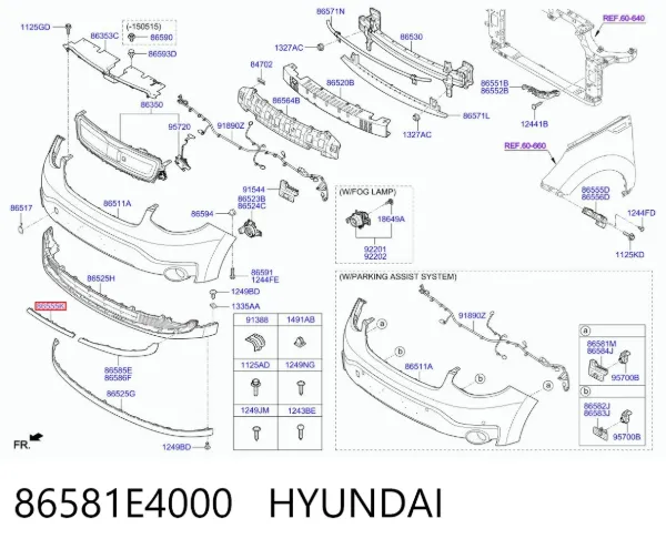  86581E4000 Hyundai/Kia