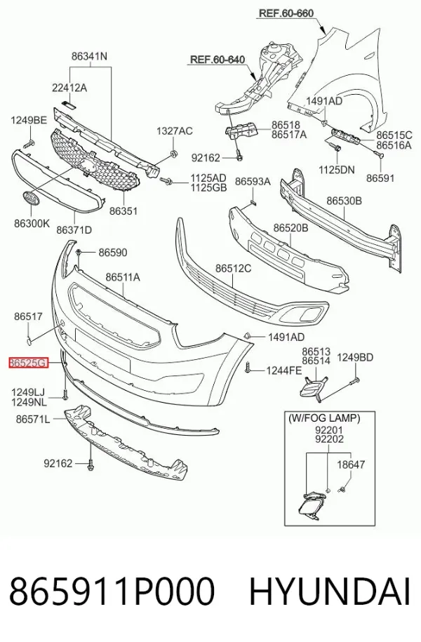  865911P000 Hyundai/Kia