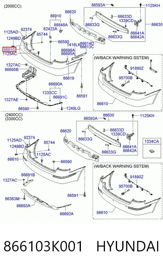  866103K001 Hyundai/Kia
